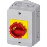 Siemens 3LD2264-0TB53 32A 3p Sarı-Kırmızı Kutulu Acil Stop Şalteri