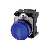 Siemens 3SU1102-6AA50-1AA0 Mavi 24VAC/Dc Led Sinyal Lambası