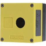 Siemens - 3SU1801-0AA00-0AB2 Kumanda Cihazları Için Muhafaza, 22 Mm, Yuvarlak, Kutu Malzemesi Plastik, Muhafaza Üst Kısım Sarı, 1 Kontrol Noktalı Plastik, Etiket Girişi, Ekipmansız