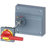 SIEMENS 3VA SERİSİ KOMPAKT GÜÇ ŞALTERİ AKSESUARI, Uzatma kollu tahrik mekanizması, komple, (kapı ve pano kapağına montaj için), 3VA25 (800A, 1000A), Standart, Sarı - Kırmızı
