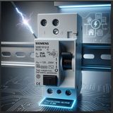 Siemens 5SM1612-0 2X25A 300MA Monofaze Kaçak Akım Koruma Rölesi - 5ADEET