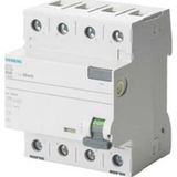 Siemens 5Sv3344-6 Kacak Akim Koruma Salteri 40 A 30 Ma 4-Kutup Tip A Calistirilan 400 V