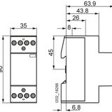Siemens 5TT5831-0 3NO 1NC 25A Insta Kontaktör