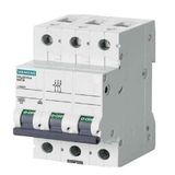 SIEMENS 6A; 3 FAZLI; 5SL Classic ANAHTARLI OTOMATİK SİGORTA; 6kA; C TİPİ; YAVAŞ KARAKTERLİ