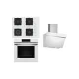 Siemens Beyaz Ankastre Set (HJ852GYW0T Kendini Temizleyen Fırın EO7C2PP30O 67 cm Ocak LC66KPJ20T Davlumba)