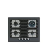Siemens Ep6a8hi40 Iq500 Siyah Sert Cam Gazlı Ocak - Gri