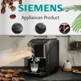 Siemens Full Tam Otomatik Kahve ve Espresso Makinesi Pompa Basıncı 15 Bar Seramik Öğütücü Süt Köpürtücü Çekirdek Kahve - Siyah