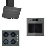 Siemens Gri Ankastre Set (HB012FBH1T-EO6C9PO00(EO6C8PP30O)-LC64KPJ70T)