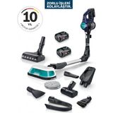 Siemens IQ500 Çift Bataryalı Kablosuz Dikey Süpürge Yıkanabilir Hijyenik Filtre Bldc Motor Güçlü Emiş Tekstil ve Mobilya Yüzeyleri Için Aparatlı Ev Süpürgesi Beyaz VSM120HYG+