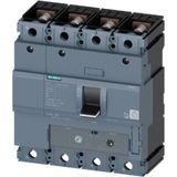 Siemens Sentron 3VA1225-5EF42-0AA0 Termik Manyetik Şalter 250A 4 Kutuplu 55KA TM240 Termik Ayar 175-250A Manyetik Ayar 1250-2500A