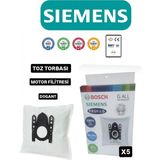 Siemens Süpürge Bez Toz Torbası 5 Adet Motor Filitreli - Sıemens Süpürge Toz Torbası