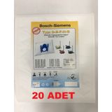Siemens Uyumlu Vsc 3A210 Iq 300 Süpürge Toz Torbası (20 Adet)