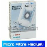 Siemens VS 50000-59999 Super 4 Adet Uyumlu Süpürge Toz Torba