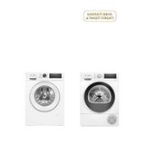 Siemens Wg42a2x3tr 1200 Devir Çamaşır Makinesi 9 Kg + Wq42a201tr Iq300 isı Pompalı Kurutma Makinesi 9 Kg - Beyaz