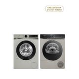 Siemens Wg42k2zxtr Iq500 1200 Devir Çamaşır Makinesi 9 Kg + Wq45b2axtr Iq700 Isı Pompalı Kurutma Makinesi 9 Kg - Gümüş