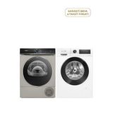 Siemens Wg52a203tr Iq300 1200 Devir Çamaşır Makinesi 10 Kg + Wq45b2axtr Iq700 Gümüş Isı Pompalı Kurutma Makinesi 9 Kg 2'li Set - Beyaz