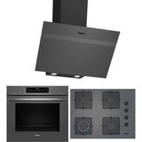 Siemens Yeni HU717ABN0T EO7C8PP300(67 CM) OCAK LC64KPJ70T GRİ ANKASTRE SET