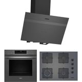 Siemens Yeni HU736AEN0T EO7C8PP300(67 Cm) Ocak LC64KPJ70T Gri Ankastre Set