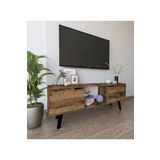 Siena Ahşap Ayaklı Tv Ünitesi Ceviz Televizyon Konsolu 140 Cm Ekonomik Modül Sehpa