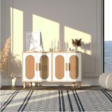 Siena Hazeran 120CM Konsol, Çok Amaçlı Dolap, Ayakkabılık, Kahve Köşesi, Kitaplık, Tv Sehpası - Safir Meşe - Beyaz