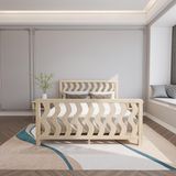 Siena Model Vernikli Çam Ahşap Karyola - 120 x 200 cm