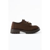Siena Shoes Sensio Kadın Aksesuarlı Loafer Kahve Süet