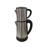 Siena SN-1004 Çelik Çay Makinesi Demlik 0.8 Lt Alt Demlik (Suluk) 1.8 Lt - İnox (Gri)