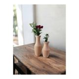Sienta Home Premium Gürgen Ahşap Dekoratif Otantik 2'li Vazo Seti - Boyasız