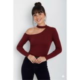 Sienza Bordo Tek Omuz Kadın Kaşkorse Bluz