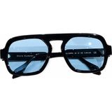 Siera Eyewear Siera Aura C001-241 Siyah Çerçeve Mavi Cam Unisex Güneş Gözlüğü - Siyah - Mavi