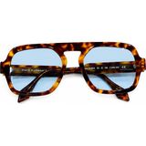 Siera Eyewear Siera Aura C002-241 Havana Çerçeve Mavi Cam Unisex Güneş Gözlüğü