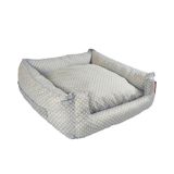 Siesta Kedi Yatağı Ve Köpek Yatağı ,Yedek Kılıflı ,Fermuarlı 55x60x23 Gri Puantiyeli