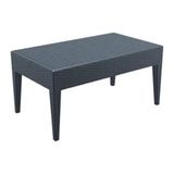 Siesta Koyu Gri Rattan Miami Uzun Sehpa