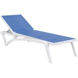 Siesta Pacific Beyaz/Mavi Şezlong