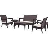Siesta Rattan Miami Lounge Kahverengi Koltuk Seti