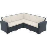 Siesta Rattan Monaco Köşe Koltuk Koyu Gri