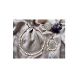 ŞİFA SHOP Gerçek Inci Doğal Kültür Incisi Kolye Bileklik Set 7-8 Mm 003inciset