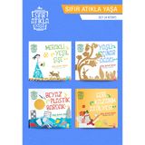 Sıfır Atıkla Yasa Seti - Beyaz Platik Bardak / Geri Kazanım Atölyesi / Meraklı Yeşil Şişe / Yaşlı Çınar Ağacı - 4 Kitap
