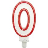 Sıfır Rakamlı Doğum Günü Pasta Mumu (7X3) cm - Sayılı Mum - Pasta Süsü