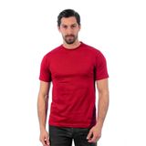 Sıfır Yaka Tişört, Bordo (113e315) Bisiklet Yaka Tshirt, T-shirt