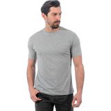 Sıfır Yaka Tişört, Gri -112E630- Bisiklet Yaka Tshirt, T-shirt - M