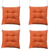 Sıfır312 40X40 Tabure Minderi - Puf Minder 4 Adet - 40 x 40 cm - Turuncu