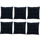 Sıfır312 40X40 Tabure Minderi - Puf Minder 6 Adet - 40 x 40 cm - Siyah