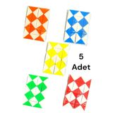 Sıfır312 5 Adet Magic Snake Rubik Şekilden Şekle Giren Sihirli Yılan Zeka Küpü Oyuncak
