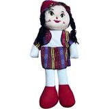 Sıfır312 Geleneksel Yöresel Kıyafetli Bez Bebek - 45 cm Bez Bebek