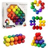 Sıfır312 Gökkuşağı Topları Eğitici Mıknatıslı Puzzle Yapboz