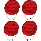 Sıfır312 Yuvarlak Tabure Minderi - Puf Minder 4 Adet - 40 cm Çapında - Renkli