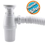Sifon Koruklu Sokulebilir Tasli Temizlenebilir Mutfak Banyo Mutfak Lavabo Tasi Gider Borusu Plastik 38 Cm
