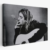 Sigara İçen Kurt Cobain Dekoratif Kanvas Tablo, Duvar Dekoru 5405