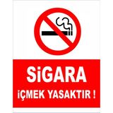Sigara Içmek Yasaktır - Uyarı Tabela Levhası 24X34 cm Polikarbon - 24 x 34 cm - 1 Adet